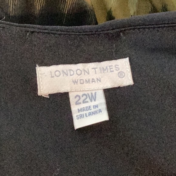 London Times V-Neck Dress Multicolored Size 22W - Picture 8 of 9